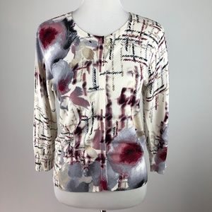 White House Black Market Knit Snap Button Cardigan